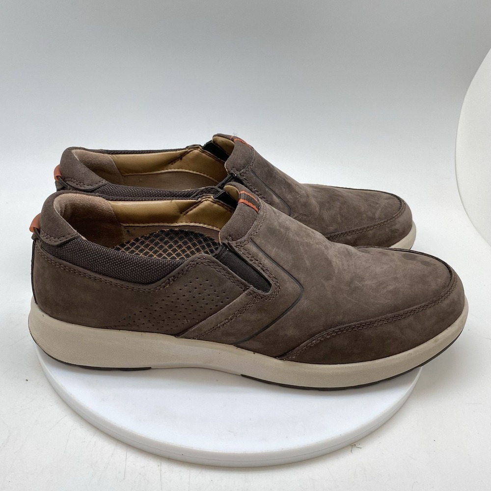 Clarks Sneakers‎ Mens 9.5 W Un Trail Step 26140383 Brown Slip Ons Casual Shoes